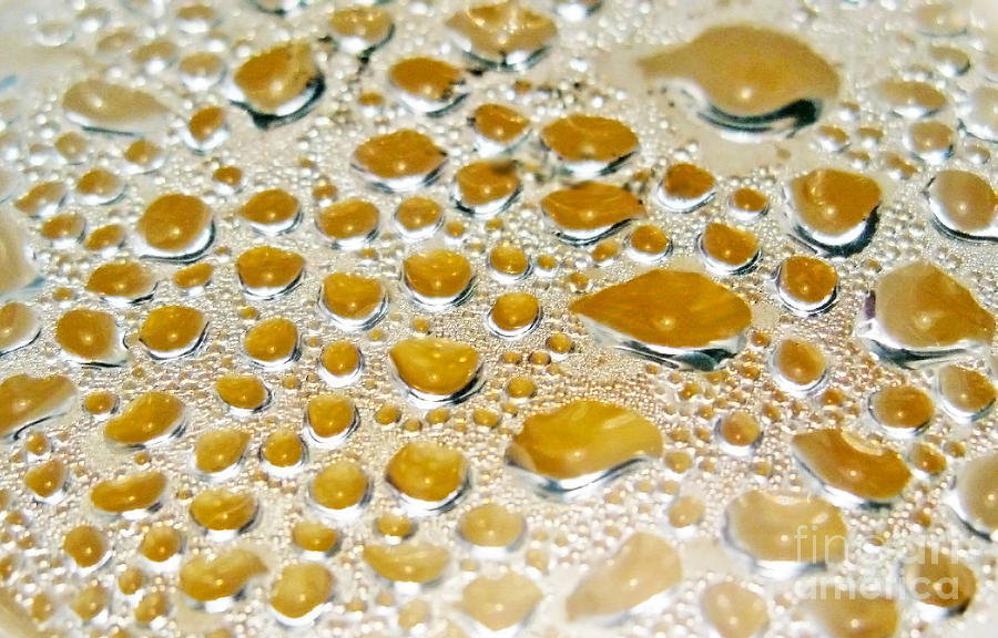 Abstract Photograph - Bubbles Of Steam Amber by Ausra Huntington nee Paulauskaite