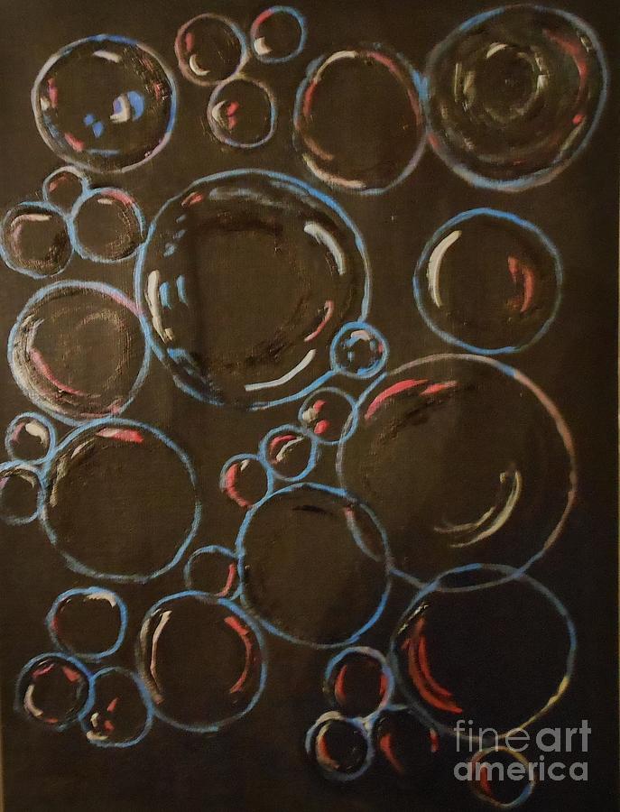 Bubbles On Black Painting By Marie Bulger Fine Art America   Bubbles On Black Marie Bulger 