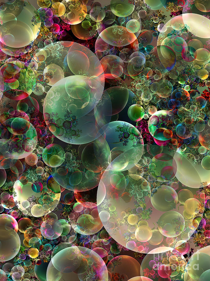 Bubbles Orgy 3 Digital Art by Klara Acel