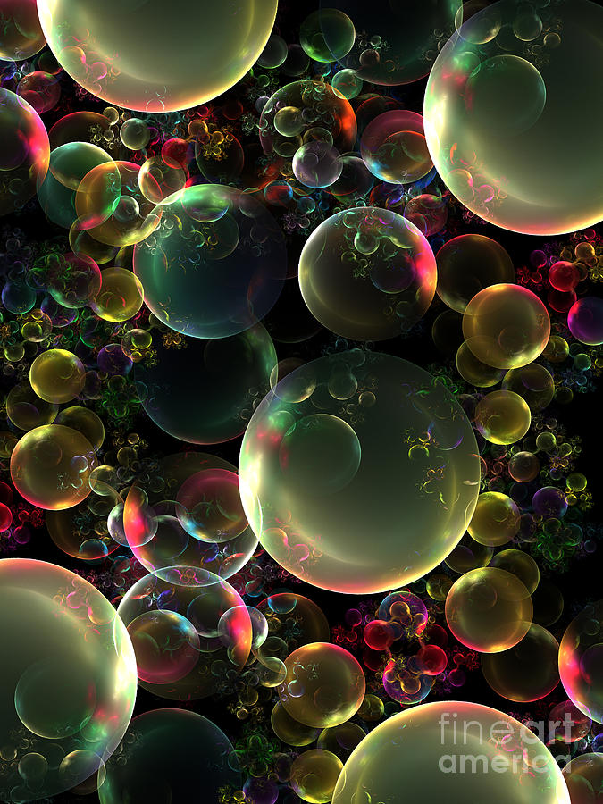 Bubbles Orgy Digital Art by Klara Acel