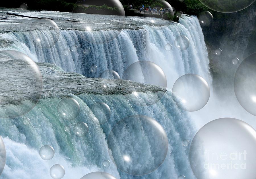 Waterfall Photograph - Bubbles over Niagara Falls by Rose Santuci-Sofranko
