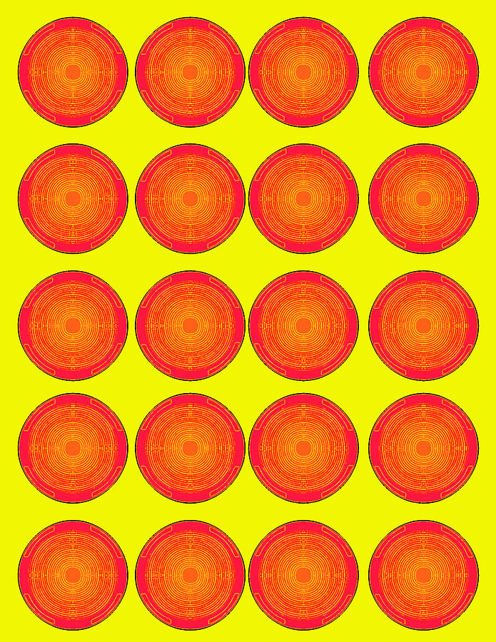 Bubbles Sunny Oranges Warhol  by Robert R Painting by Robert R Splashy Art Abstract Paintings