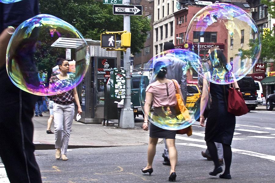 Street Photograph - Bubblewalk by Heidi Horowitz Street Photograph - Bubblewalk by Heidi Horowitz