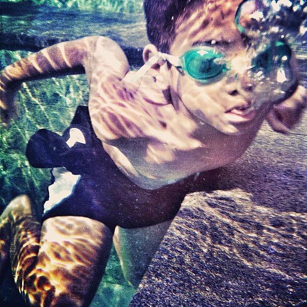 Swim Photograph - Bubbly Boy by Karina Palle