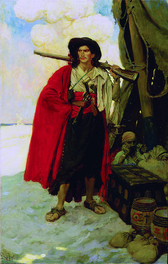 Buccaneer of the Caribbean Painting by Howard Pyle