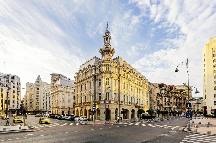 Bucharest historical center with Calea Victoriei boulevard, Romania Photograph by Alexander Spatari