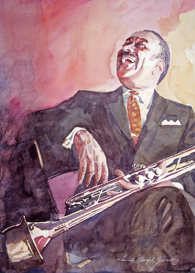 Buck Clayton Jazz Horn Painting by David Lloyd Glover