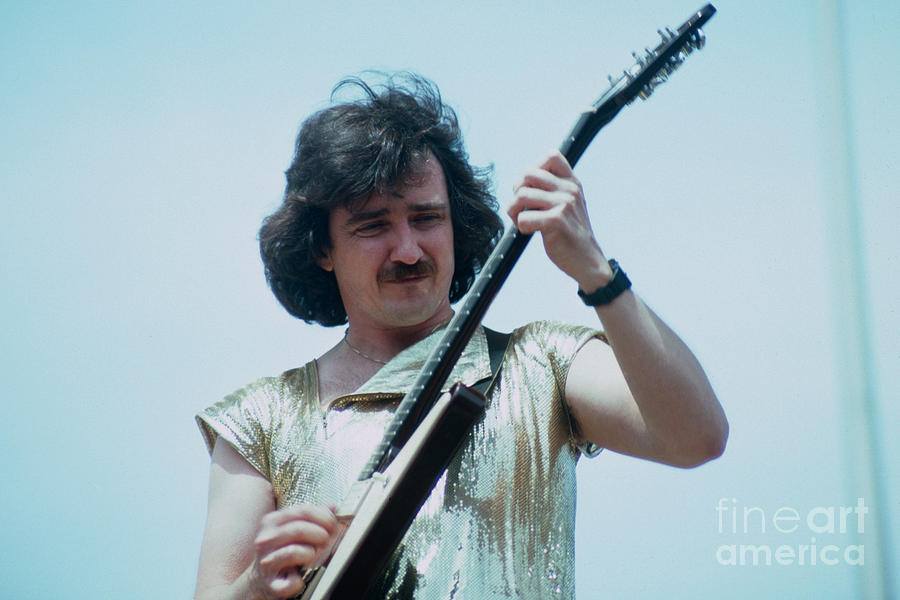 Buck Dharma Photograph - Buck Dharma of Blue Oyster Cult at Day on the Green in Oakland July 4th 1981 #1 by Daniel Larsen