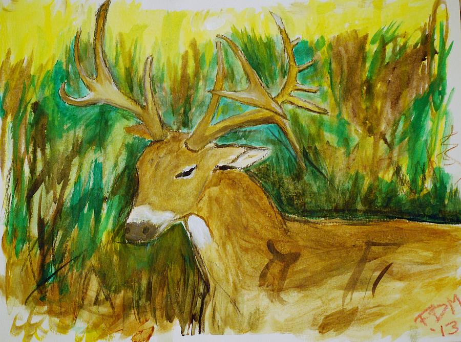 Deer Mixed Media - Buck of a Lifetime by Frank Middleton