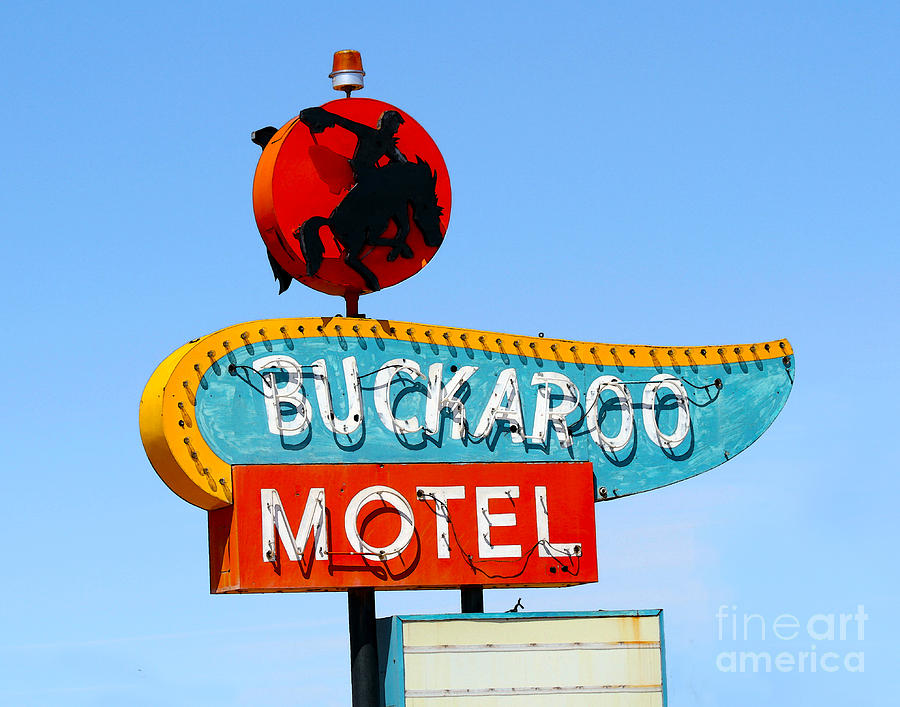 Buckaroo Motel Sign Photograph by Catherine Sherman