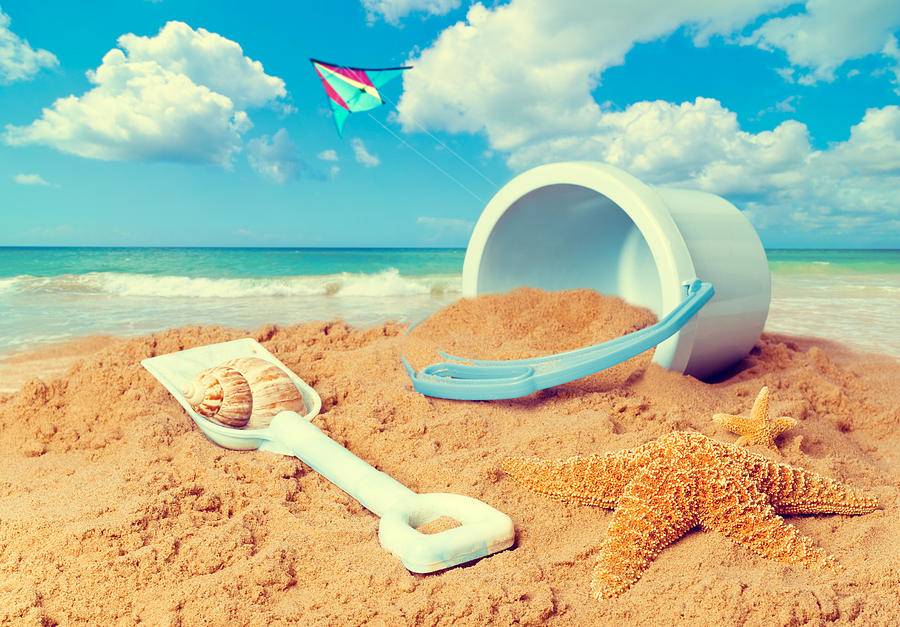 beach bucket and spade