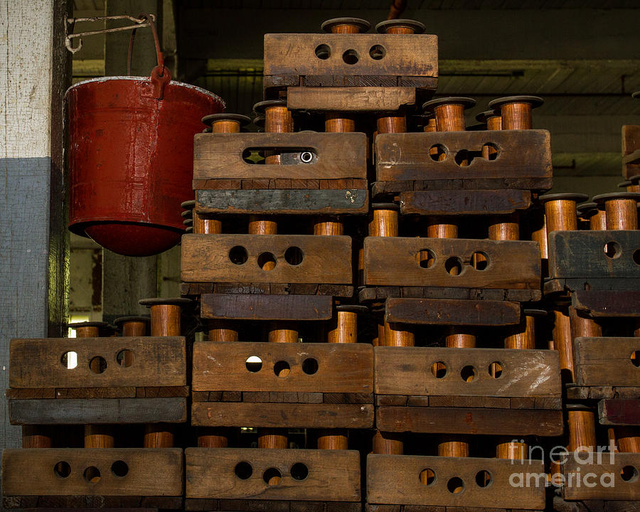 Bucket Photograph - Bucket and Spools by Dale Nelson