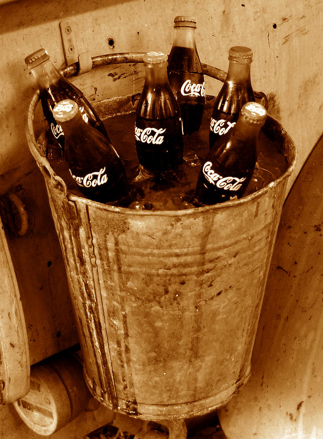 Bucket of iced cold Coca Cola Photograph by David Lee Thompson