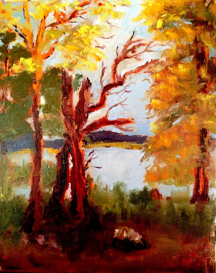Trees Painting - Buckhead trail by Jenell Richards Trees Painting - Buckhead trail by Jenell Richards