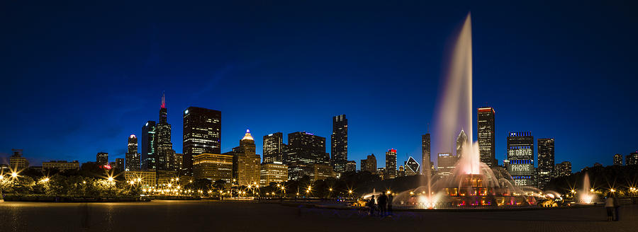 Buckingham Fountain just after Sunset  Photograph by John McGraw