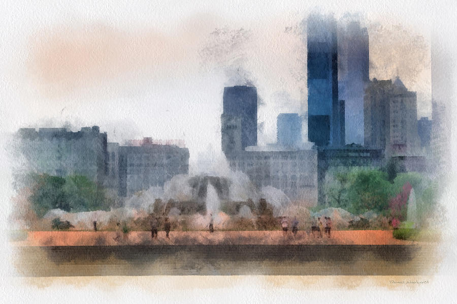Chicago Photograph - Buckingham Fountain Photo Art 01 by Thomas Woolworth