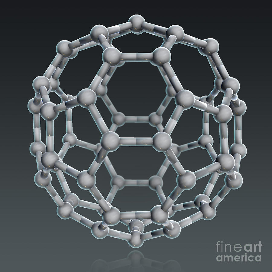 Buckminsterfullerene Molecular Model Photograph by Evan Oto