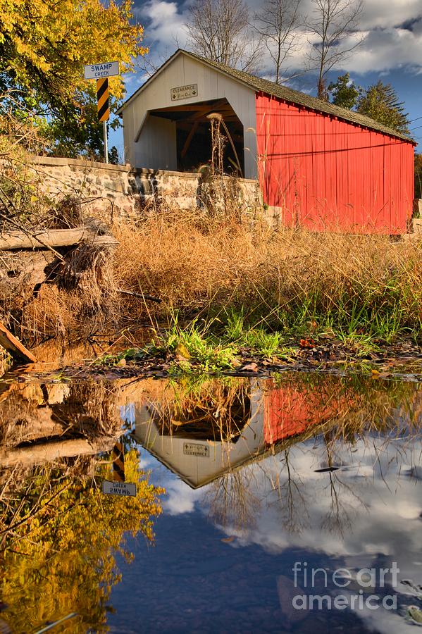 Bucks County Swamp Creek Reflections Photograph by Adam Jewell