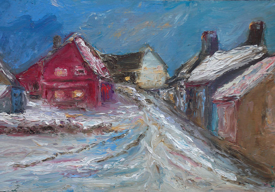 Bucks County Winter Painting by Susan  Esbensen