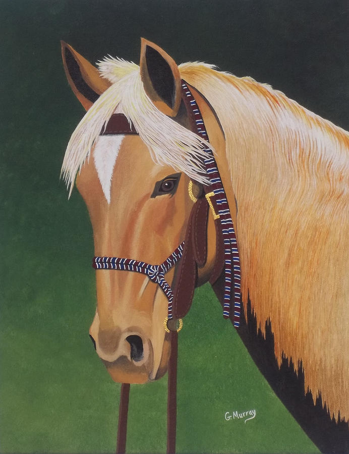 Buckskin Horse Painting by Gregory Murray