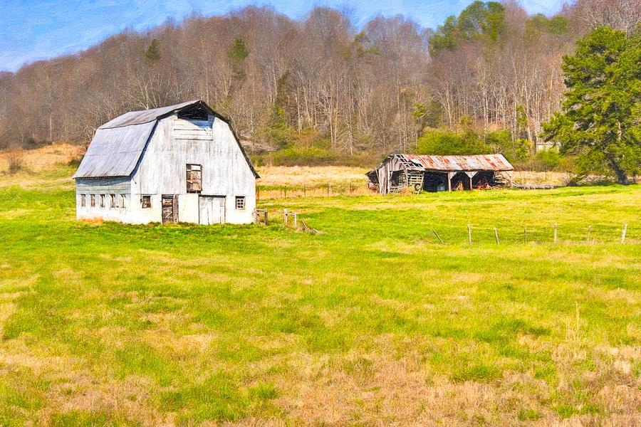 Bucolic Dairy Barn In North Georgia Landscape Photograph by Mark E Tisdale