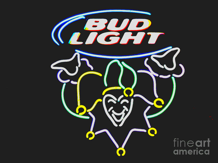 Bud Light and Mardi Gras Painted Photograph by Kelly Awad