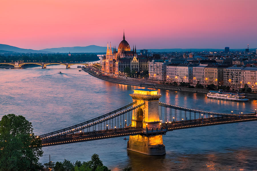 Afterglow Photograph - Budapest 02 by Tom Uhlenberg Afterglow Photograph - Budapest 02 by Tom Uhlenberg