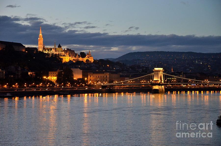 Budapest castle and bridge at night  Photograph by Imran Ahmed