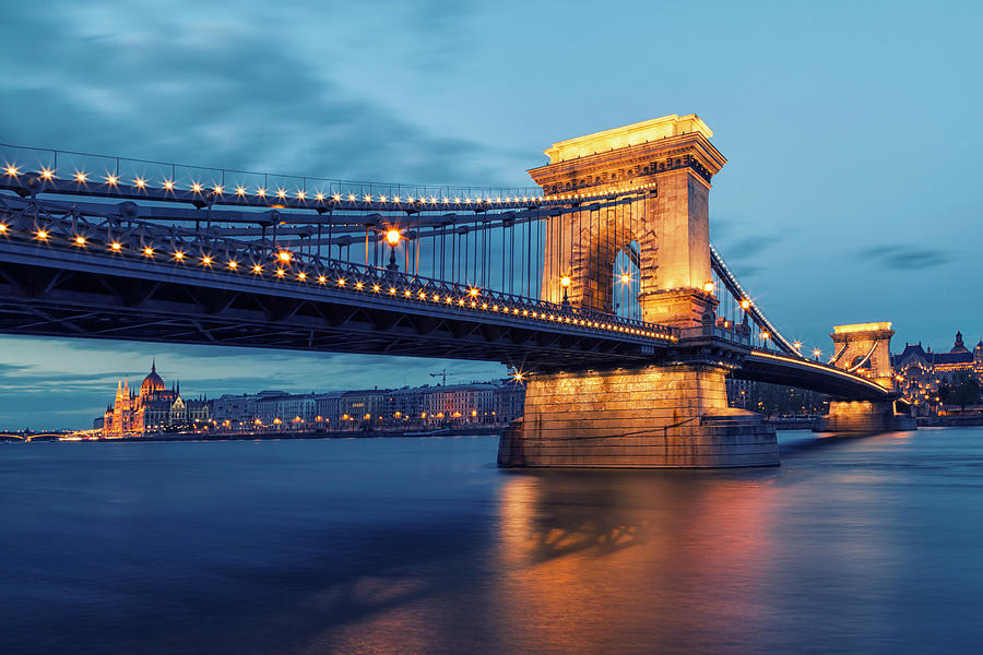 Budapest Chain Bridge Photograph by Focusstock