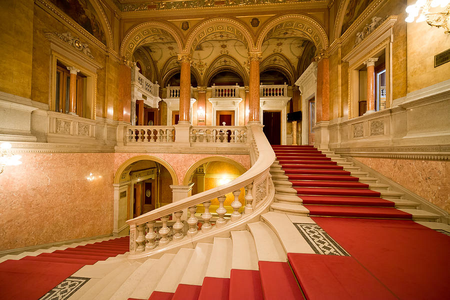 Architecture Photograph - Budapest Opera House Interior Staircase by Artur Bogacki