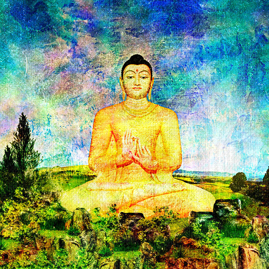 Buddha Painting - Buddha by Ally  White