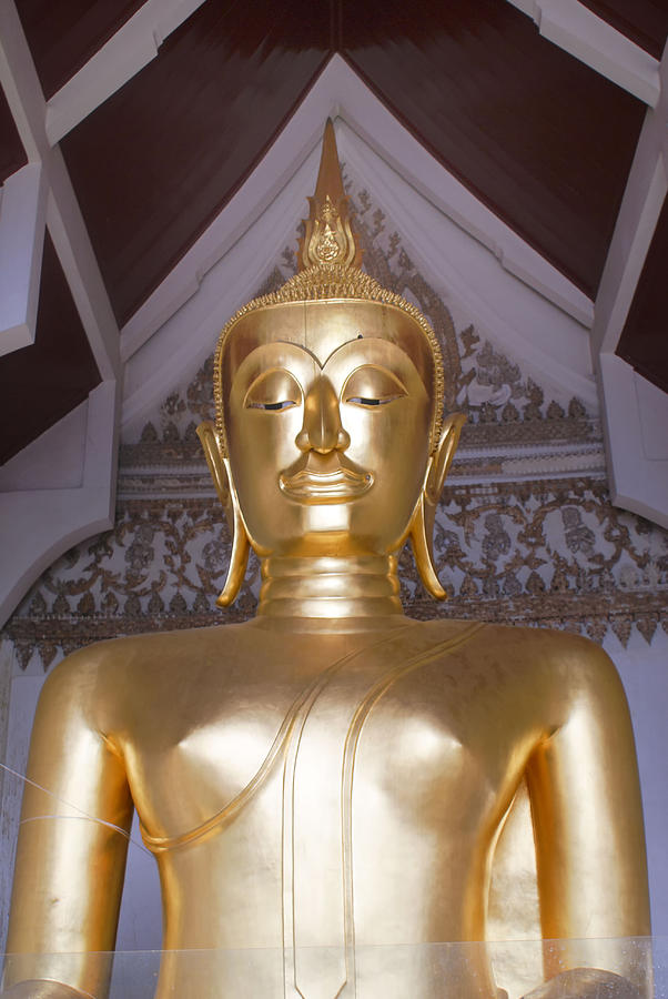 Buddha at Wat Matathat Digital Art by Carol Ailles