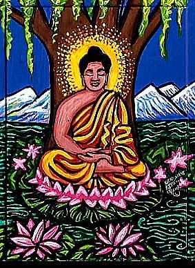 Buddha Painting by Genevieve Esson