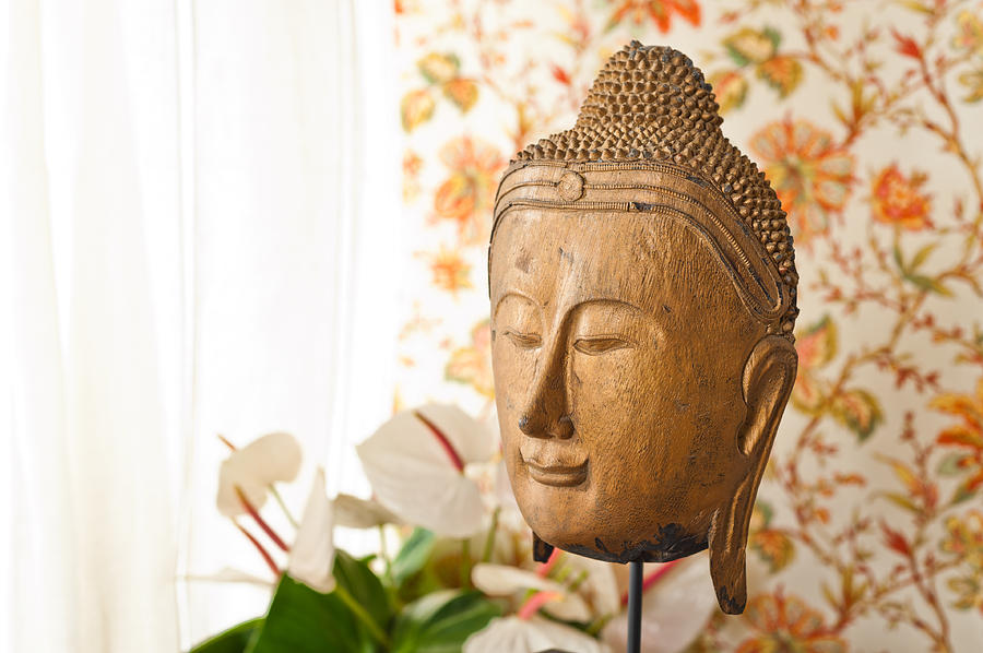 Buddha head Photograph by U Schade