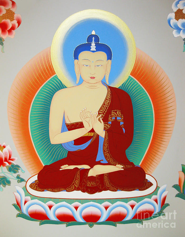 Buddha Maitreya Painting by Sergey Noskov
