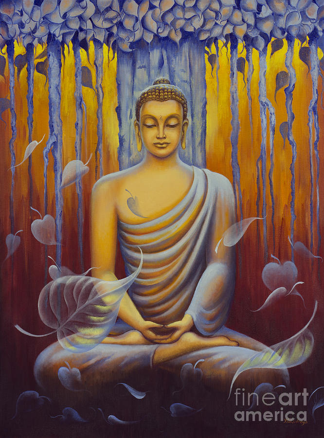 How to draw Lord Buddha meditation painting  Buddha purnima drawing   YouTube