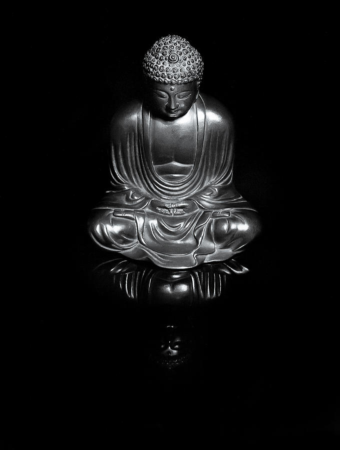 Buddha On Black Photograph by Ray Congrove