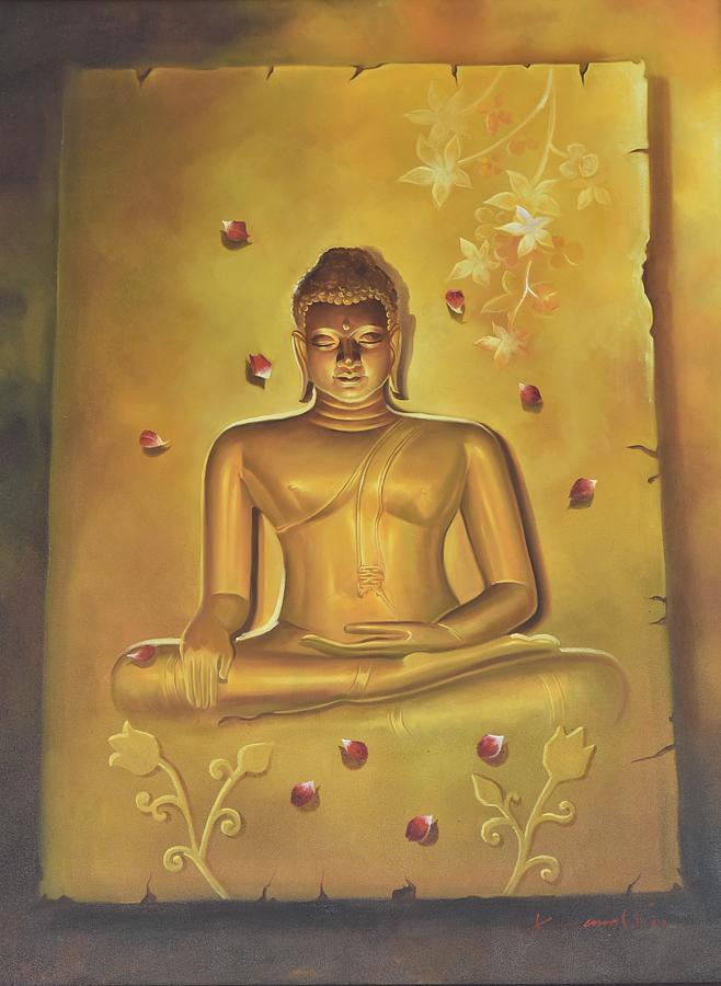 Buddha Petals Painting