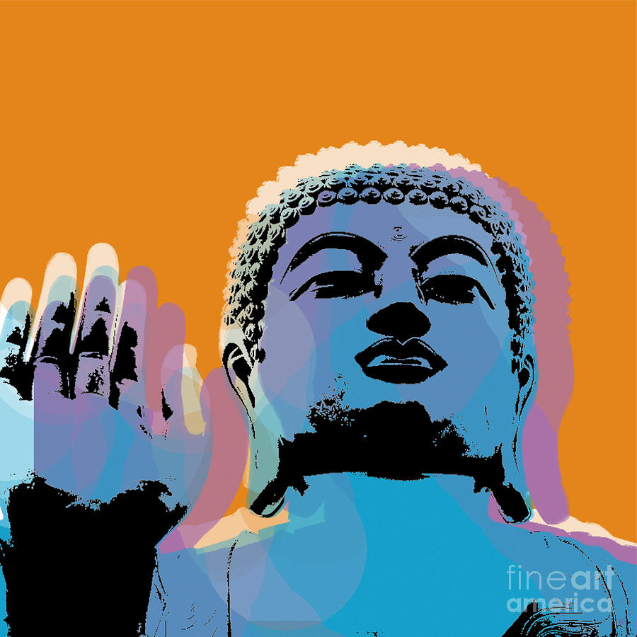 Buddha Pop Art - Warhol style Digital Art by Jean luc Comperat