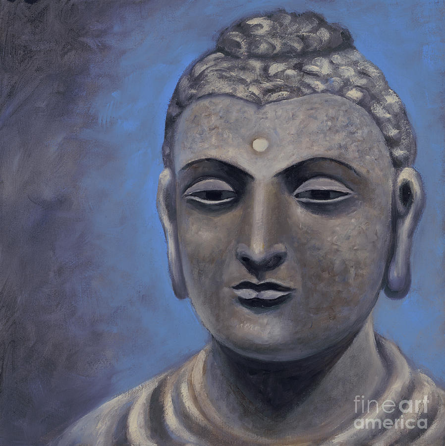 Buddha Portrait Painting by Birgit Seeger-Brooks