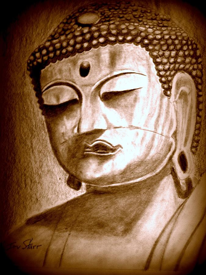 Buddha- Sepia Drawing