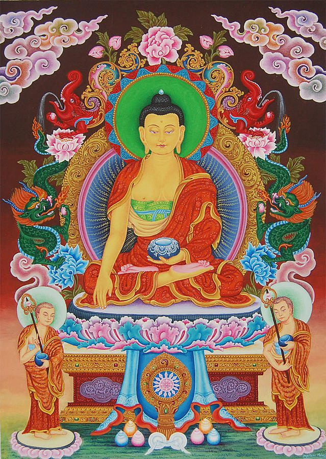 Buddha Painting - Buddha Shakyamuni by Art School