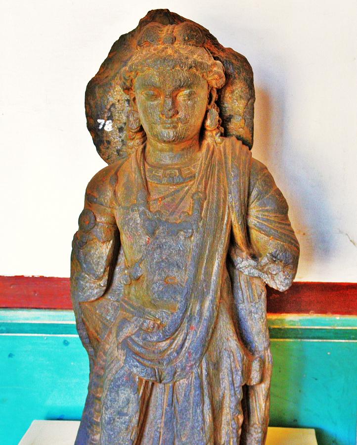 Ancient Buddha Statue - Albert Hall - Jaipur India Photograph by Kim Bemis