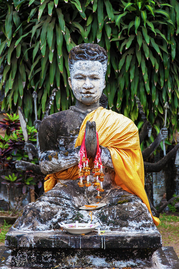 Buddha Statue With Folded Hands Photograph by Christina Reichl Photography