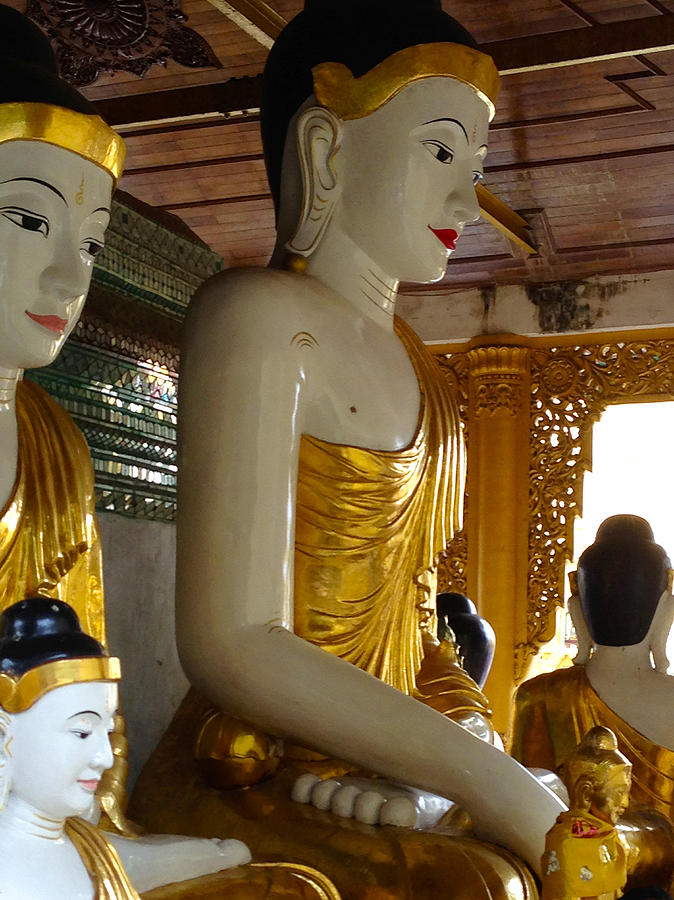 Buddha Statues Shwedagon Pagoda Yangon Myanmar Photograph by PIXELS  XPOSED Ralph A Ledergerber Photography