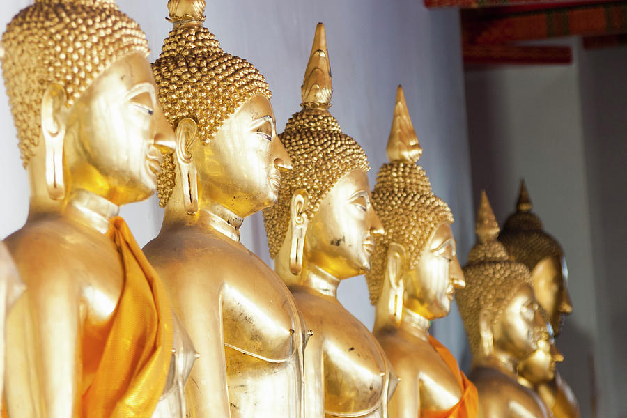 Buddha Statues, Wat Pho, Bangkok Photograph by John Harper