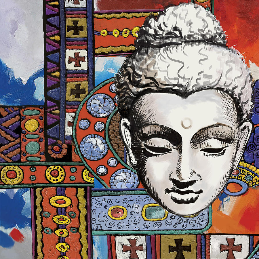 Buddha Tapestry Style Painting by Corporate Art Task Force