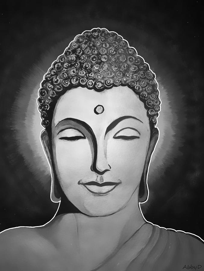 Buddha The Enlightened One In Black And White