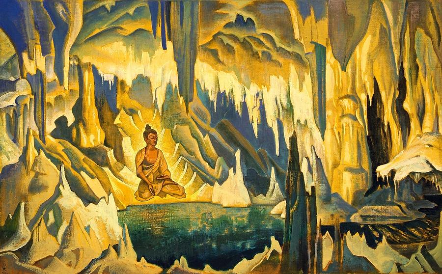 Buddha the Winner Painting by Nicholas Roerich