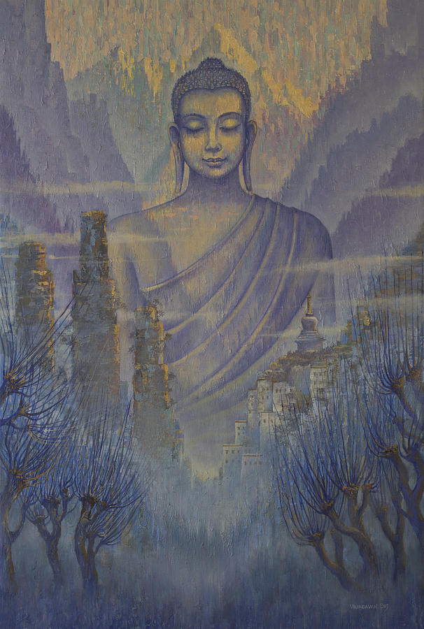 Buddha. Valley of silence Painting by Vrindavan Das